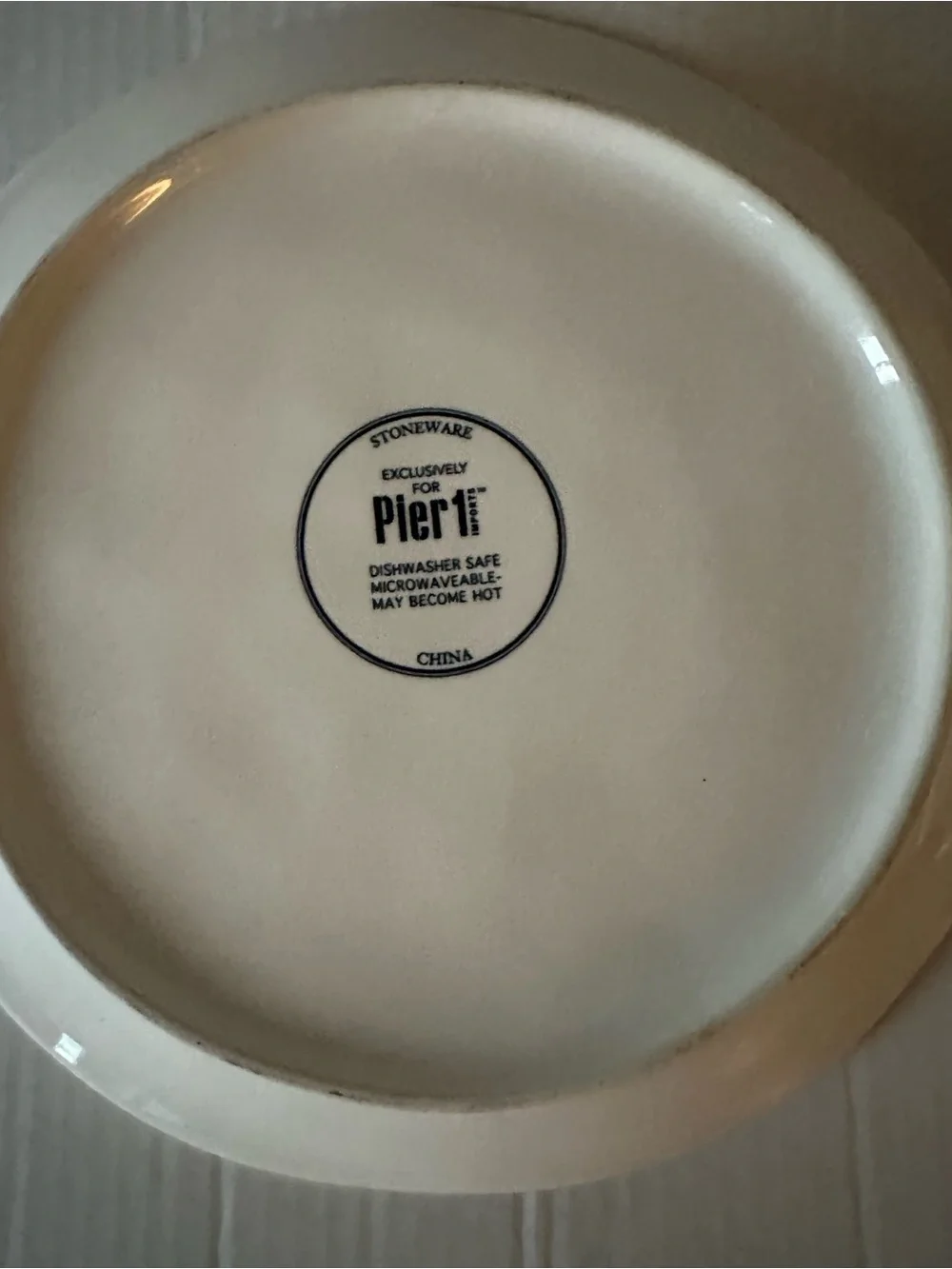 Pier 1 Bunny Rabbit Easter Plates Set of 2 White Stoneware Dessert Salad Plates